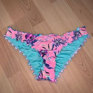Neon printed bikini bottoms